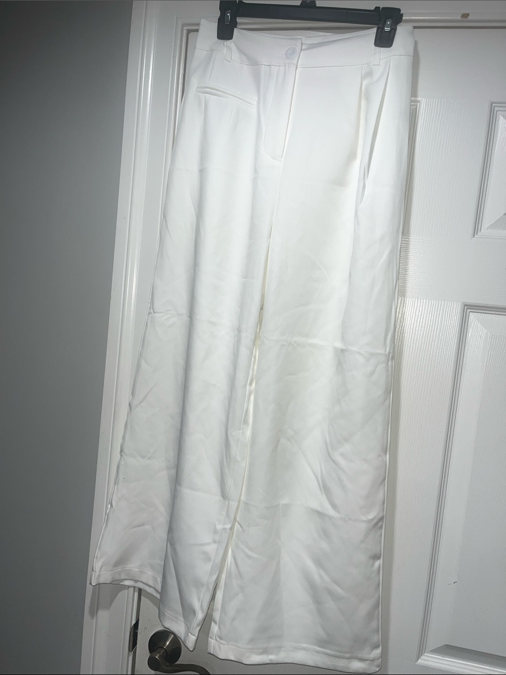 SHEIN White Wide Leg Dress Pants
